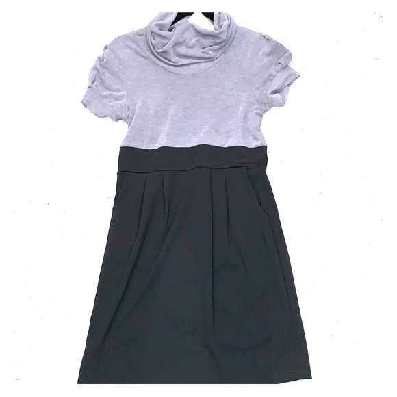 Gray & Black Mock Neck Dress | Size: L - Picture 1 of 2
